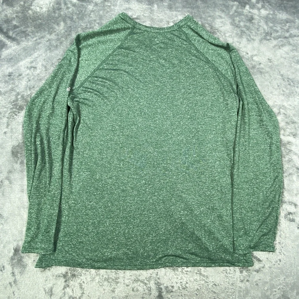 Adidas‎ Shirt Mens XL Green Long Sleeve Climalite Compression Base Layer Top